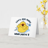 Levensduur van de eerste verjaardag kaart (Gele Bloem)