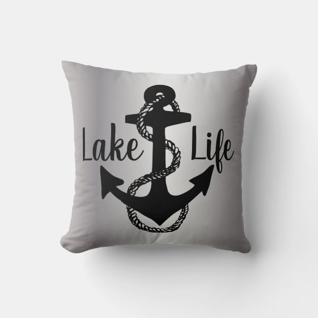 LEVENSDUUR VAN DE nautische LAK + ANCHOR | Kussen (Voorkant)