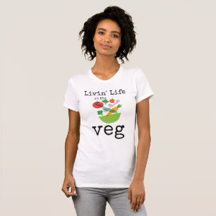 Levensduur van de vegetarische Humor T-shirt