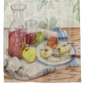 Levensduur van de verf van fruit en wijn douchegordijn (Voorkant)