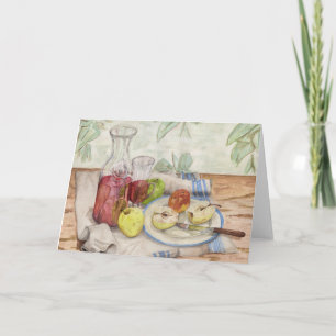 Levensduur van de verf van fruit en wijn kaart