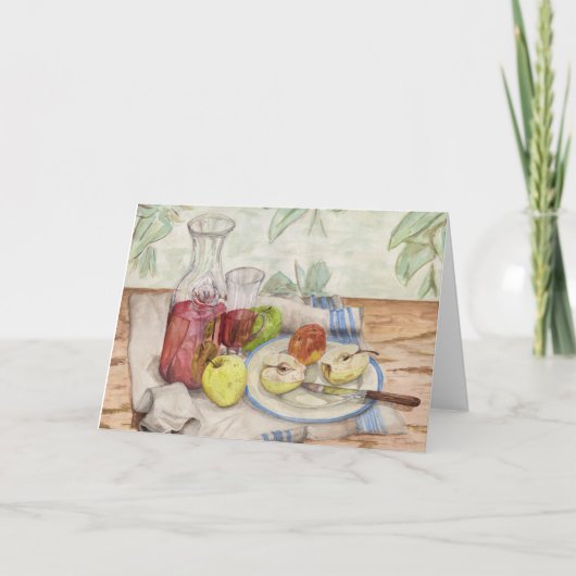 Levensduur van de verf van fruit en wijn kaart (Voorkant)