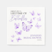 Levensduur van de vlinders | Lavendel Vrijgezellen Servet (Voorkant)