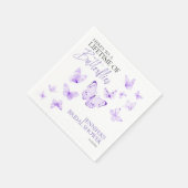 Levensduur van de vlinders | Lavendel Vrijgezellen Servet (Hoek)