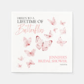 Levensduur van de vlinders | Pink Blush-Vrijgezell Servet (Voorkant)