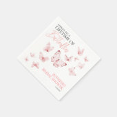 Levensduur van de vlinders | Pink Blush-Vrijgezell Servet (Hoek)