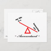 Levensduur van een accountant briefkaart (Voorkant / Achterkant)