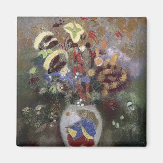 Levensduur van een bloem (pastel op papier) magneet (Voorkant)