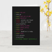 Levensduur van een programmeur | Codage Geek Gift Kaart (Gele Bloem)