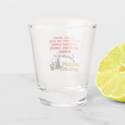 Levensduur van een vorkhefbedrijf shot glas (Achterkant)