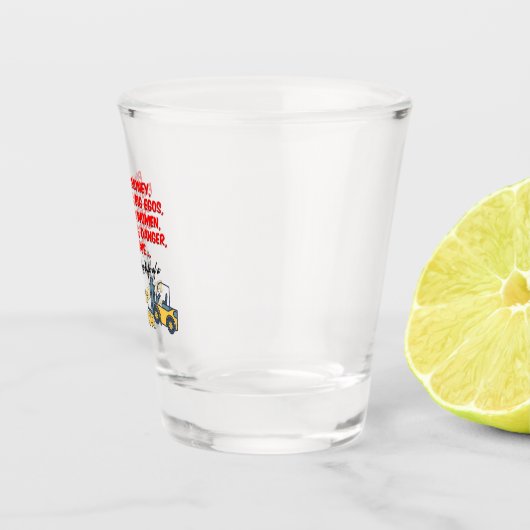 Levensduur van een vorkhefbedrijf shot glas (Rechts)