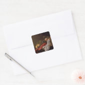 Levensduur van fruit en kreeft vierkante sticker (Envelop)