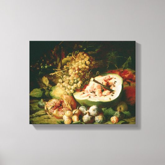 Levensduur van fruit op een rand canvas afdruk (Voorkant)