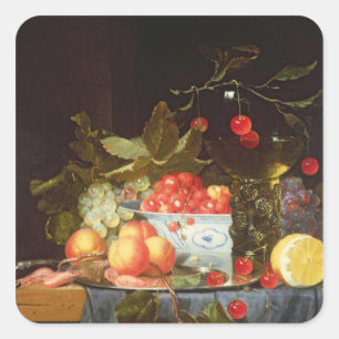 Levensduur van fruit vierkante sticker