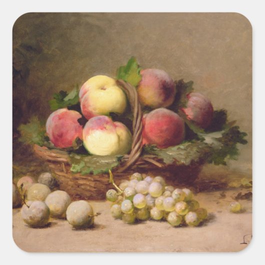 Levensduur van fruit vierkante sticker (Voorkant)