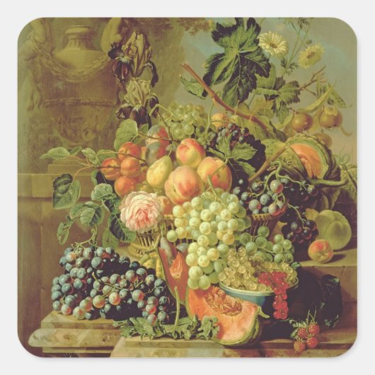 Levensduur van fruit vierkante sticker (Voorkant)