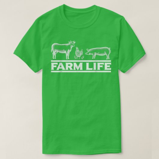 Levensduur van het boerderij met de dierenteler t-shirt (Design voorkant)