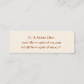 Levensduur van MS-Visitekaartjes Mini Visitekaartje (Achterkant)