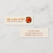 Levensduur van MS-Visitekaartjes Mini Visitekaartje (Voorkant / Achterkant)