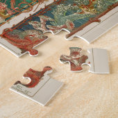 Levensduur van onderwater zee, art nouveau seahors legpuzzel (Zijkant)