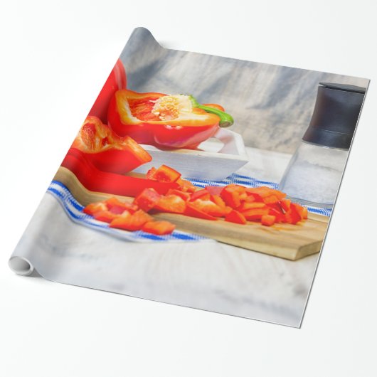 Levensduur van paprika cadeaupapier (Uitgerold)