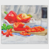 Levensduur van paprika cadeaupapier (Vlak)