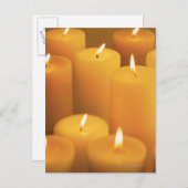 Levensduur van verlichte kaarsen briefkaart (Voorkant / Achterkant)