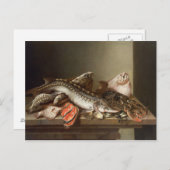 Levensduur van vissen op tafel briefkaart (Voorkant / Achterkant)