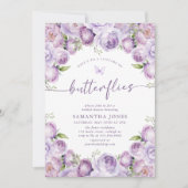 Levensduur van vlinders Paarse Vrijgezellenfeest Kaart (Voorkant)