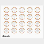 Levensduur van Vlinders Pioenrozen Bruidsdouche Ronde Sticker (Vel)