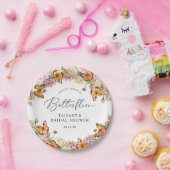 Levensduur van Vlinders Pioenrozen Bruidsfeest Papieren Bordje (Feest)