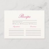 Levensduur van vlinders Recept Flora Vrijgezellenf Informatiekaartje (Voorkant)