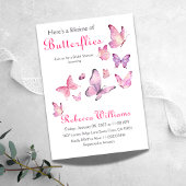 Levensduur van vlinders Roze Bloemen Vrijgezellenf Kaart