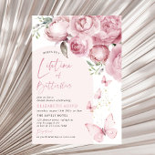 Levensduur van vlinders Roze Bloemen Vrijgezellenf Kaart