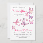 Levensduur van vlinders Roze Bloemen Vrijgezellenf Kaart (Voorkant)