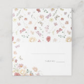 Levensduur van Vlinders Roze Bloemrijke Bruidsdouc Plaatskaartje (Buitenkant ongevouwen)