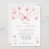 Levensduur van vlinders Roze Goud Vrijgezellenfees Kaart (Voorkant)