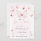 Levensduur van vlinders Roze Goud Vrijgezellenfees Kaart (Voorkant)