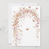 Levensduur van vlinders Vrijgezellenfeest Wildflow Kaart (Achterkant)