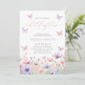 Levensduur van vlinders Vrijgezellenfeest Wildflow Kaart (Staand voorkant)