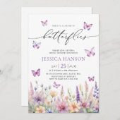 Levensduur van vlinders Vrijgezellenfeest Wildflow Kaart (Voorkant / Achterkant)