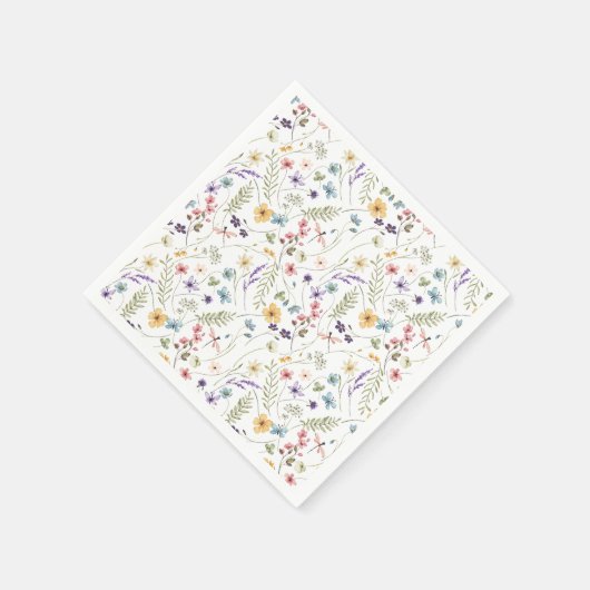 Levensduur van Vlinders Wildflower Bruidsborrel Servet (Hoek)