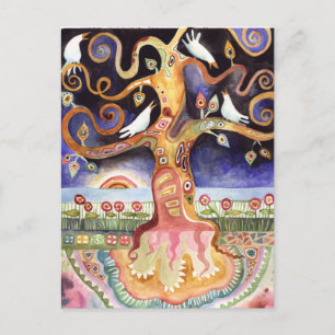 LEVENSDUUR Waterverf Doven Briefkaart