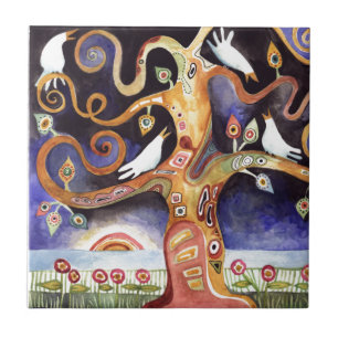 LEVENSDUUR Waterverf Doven Tegeltje