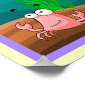 Levensduur zee onder Zee Cartoon Poster (Hoek)