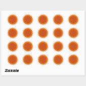 Levensduur/zonnig ontwerp ronde sticker (Vel)