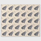 levensecht afbeelding van een schattige ezel cadeaupapier (Vlak)