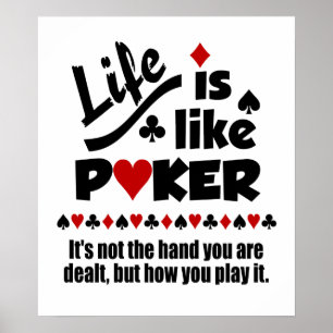 Levensecht Poker-poster Poster