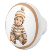 Levensechte Baby keramische knop – Unisex kinderka (Rechts)