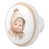 Levensechte Baby keramische knop – Unisex kinderka (Rechts)